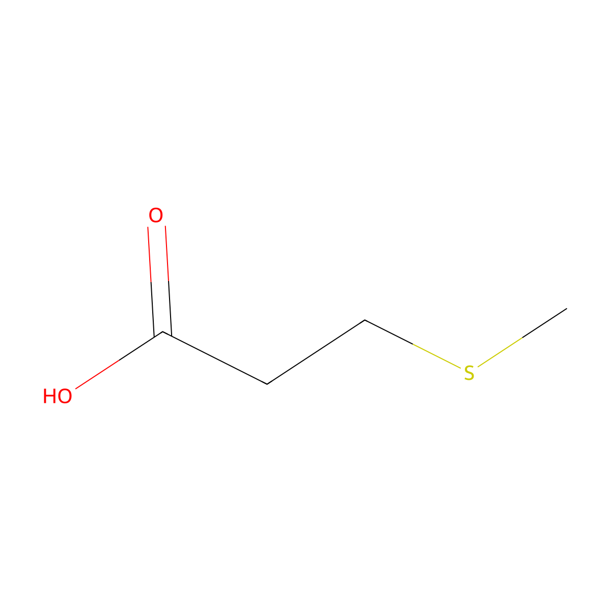 3-(Methylthio)propanoic acid molecular structure, CAS 646-01-5
