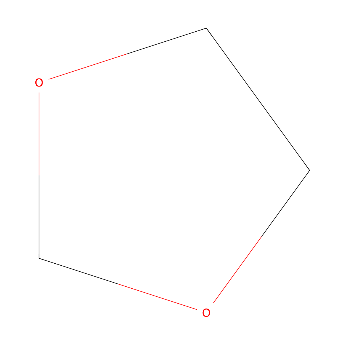 1,3-Dioxolane molecular structure, CAS 646-06-0