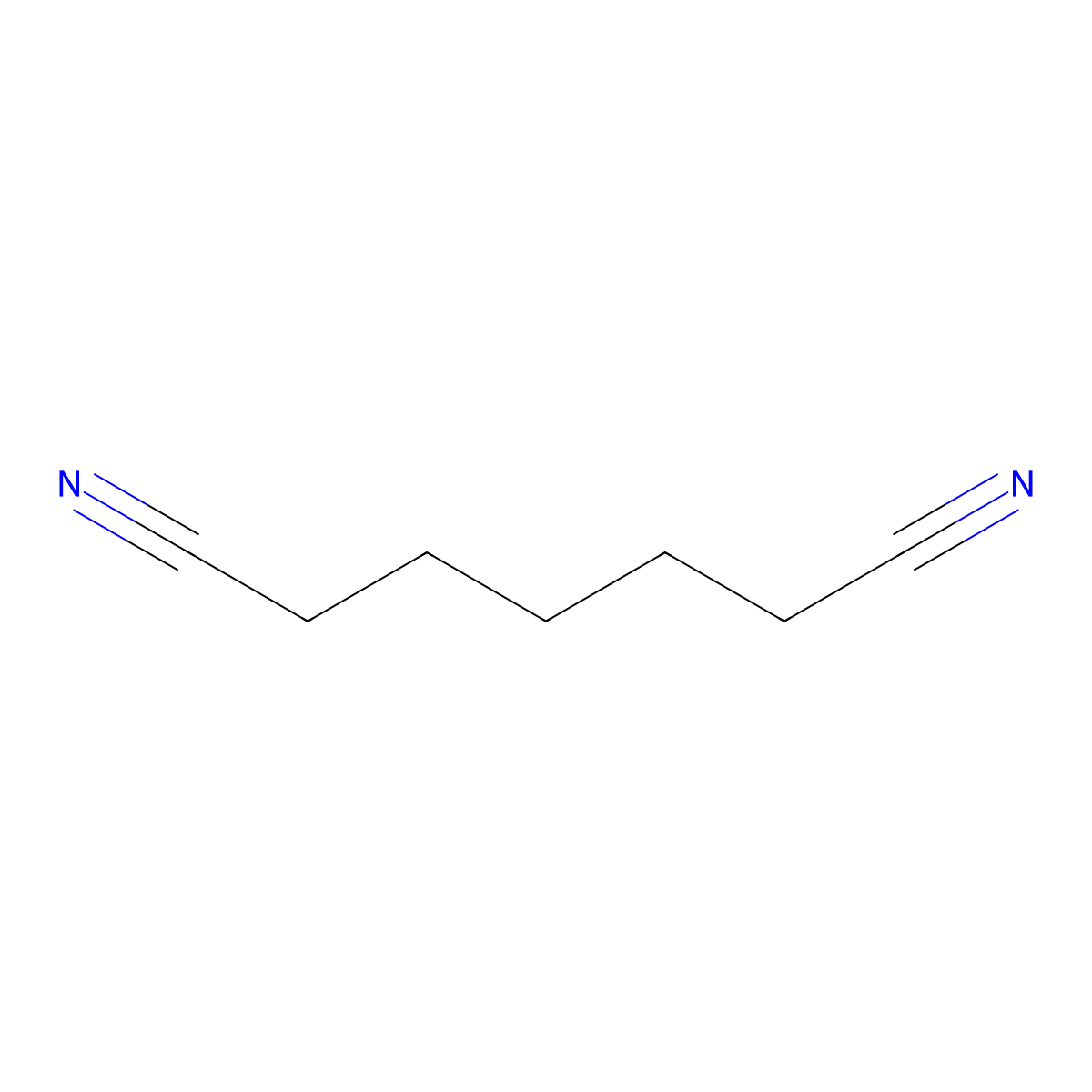 Heptanedinitrile molecular structure, CAS 646-20-8