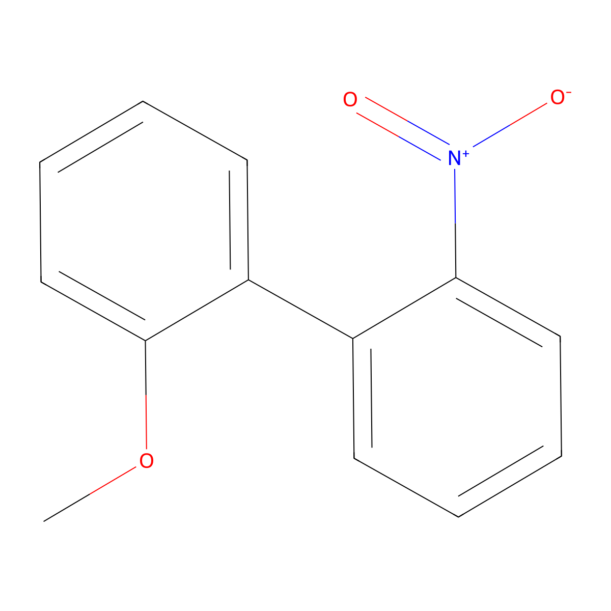 1,1'-Biphenyl, 2-methoxy-2'-nitro- molecular structure, CAS 6460-92-0