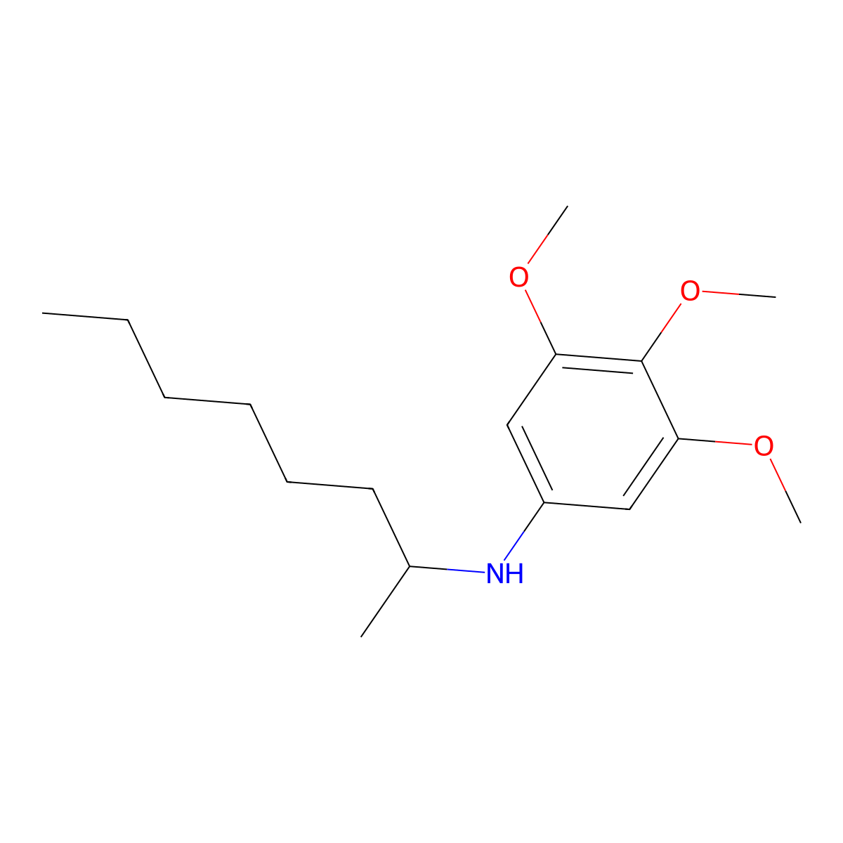 3,4,5-Trimethoxy-N-(octan-2-YL)aniline molecular structure, CAS 646026-90-6