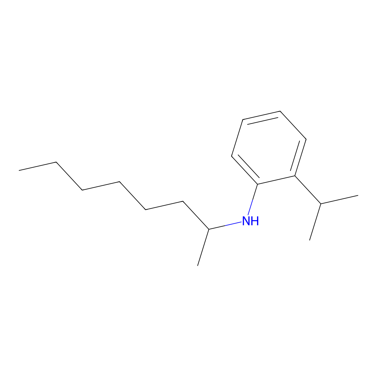 N-(Octan-2-yl)-2-(propan-2-yl)aniline molecular structure, CAS 646026-91-7