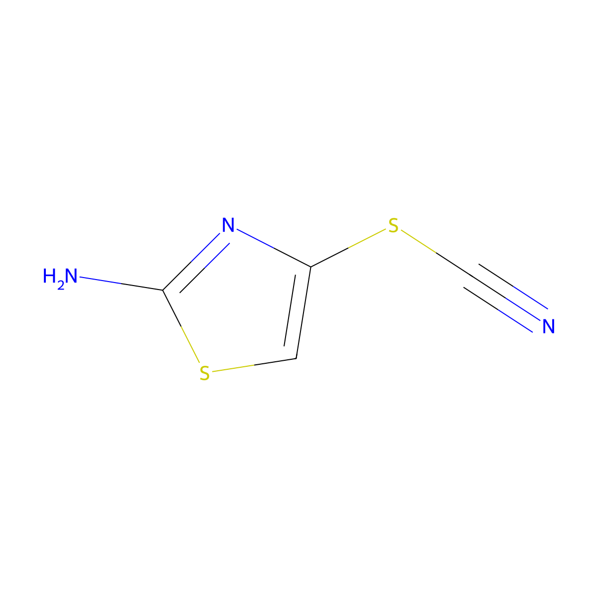 4-Thiocyanatothiazol-2-amine molecular structure, CAS 64603-56-1