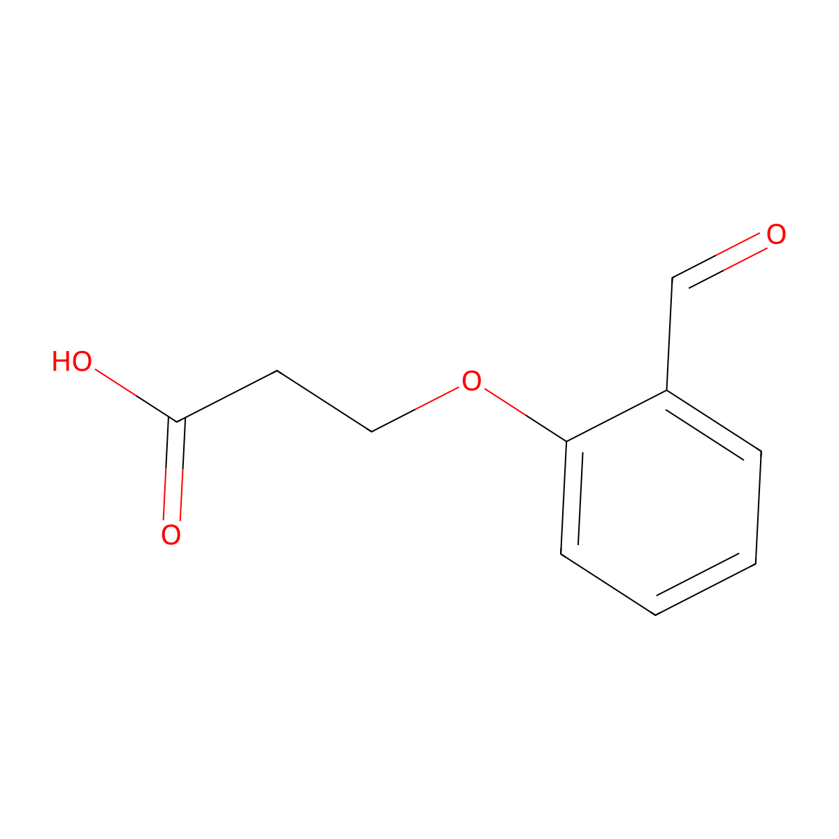 3-(2-Formylphenoxy)propanoic acid molecular structure, CAS 64603-71-0