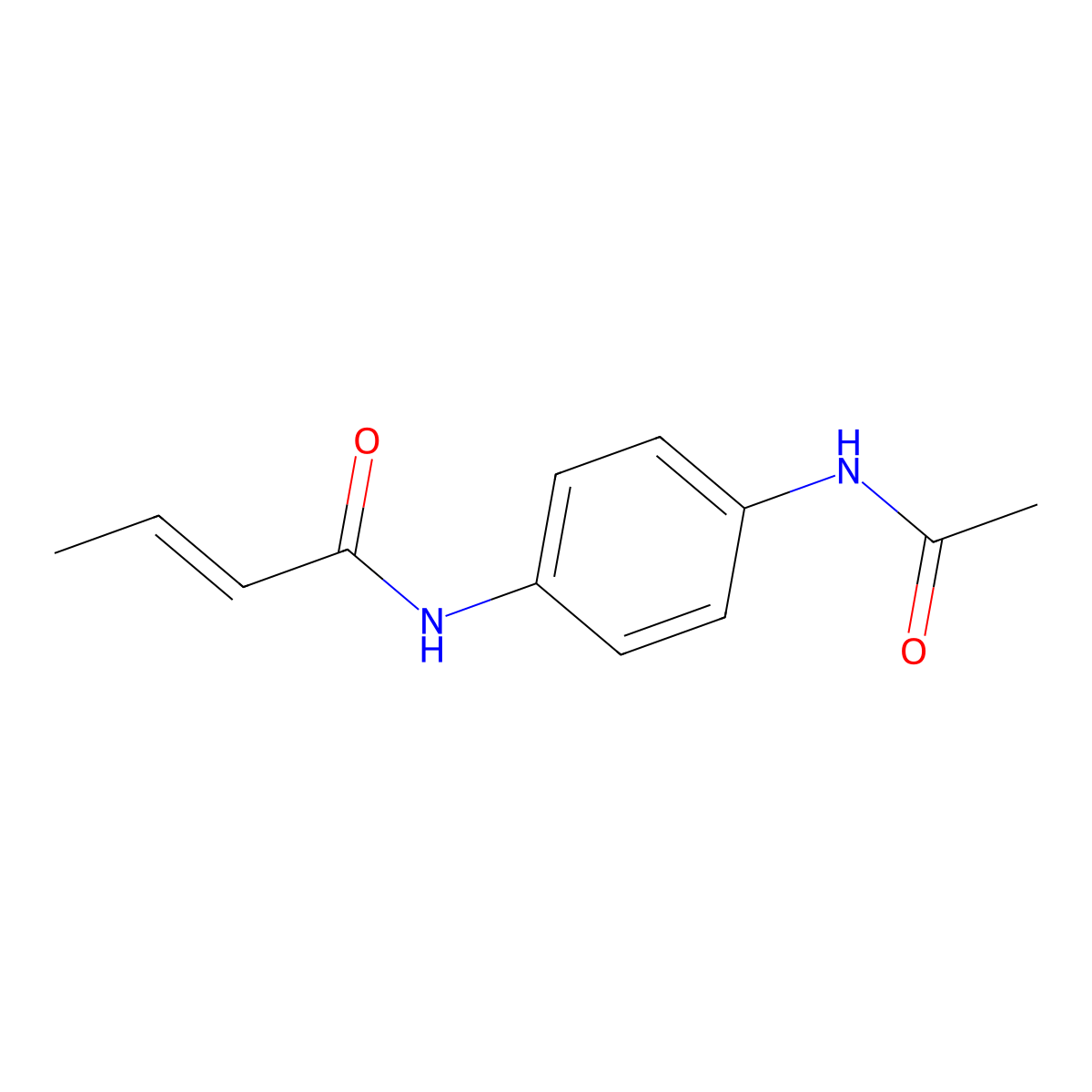 N-(4-acetamidophenyl)but-2-enamide molecular structure, CAS 646034-69-7