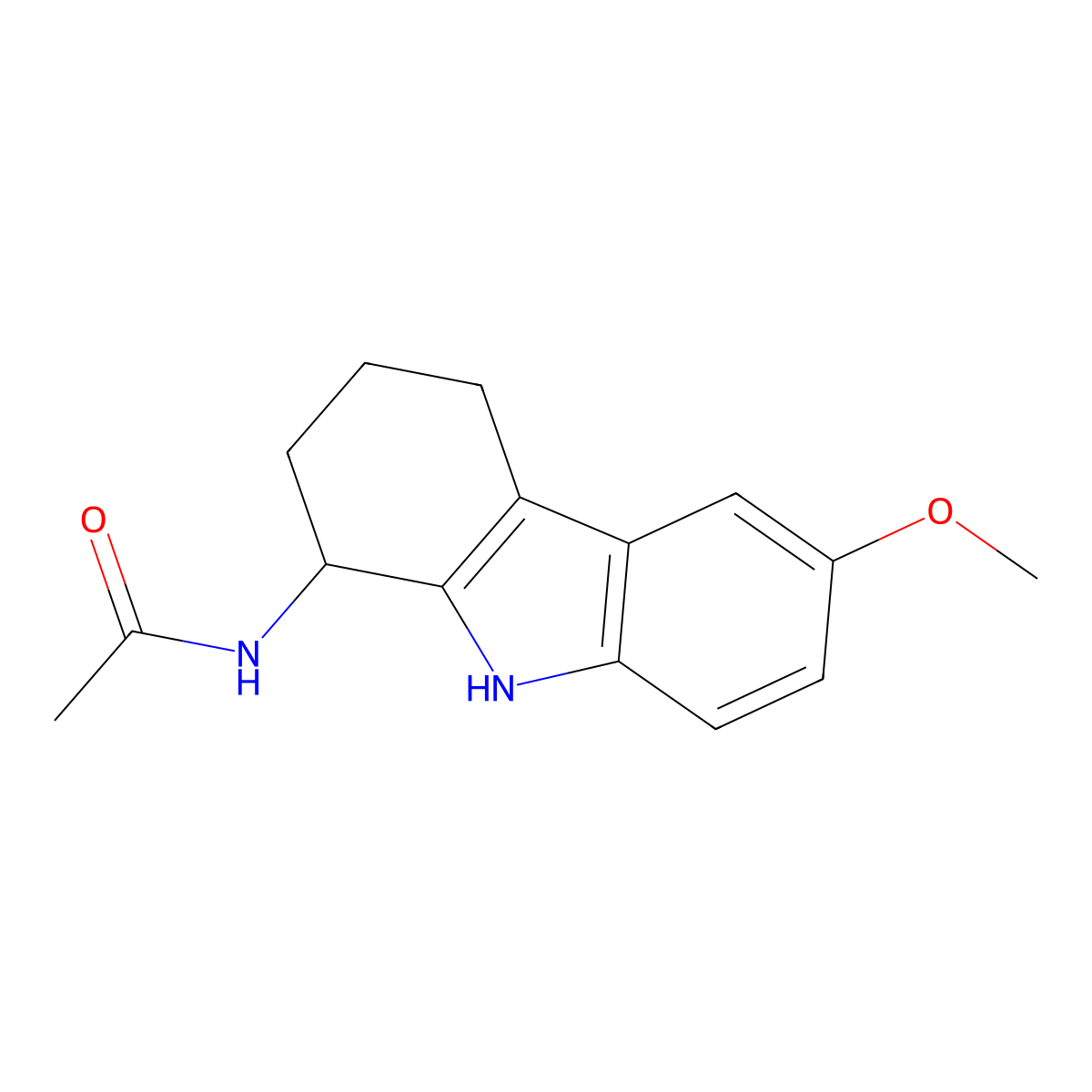 N-(6-methoxy-2,3,4,9-tetrahydro-1H-carbazol-1-yl)acetamide molecular structure, CAS 646034-72-2
