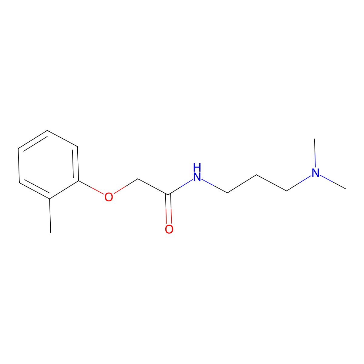 N-[3-(Dimethylamino)propyl]-2-(2-methylphenoxy)acetamide molecular structure, CAS 646035-13-4