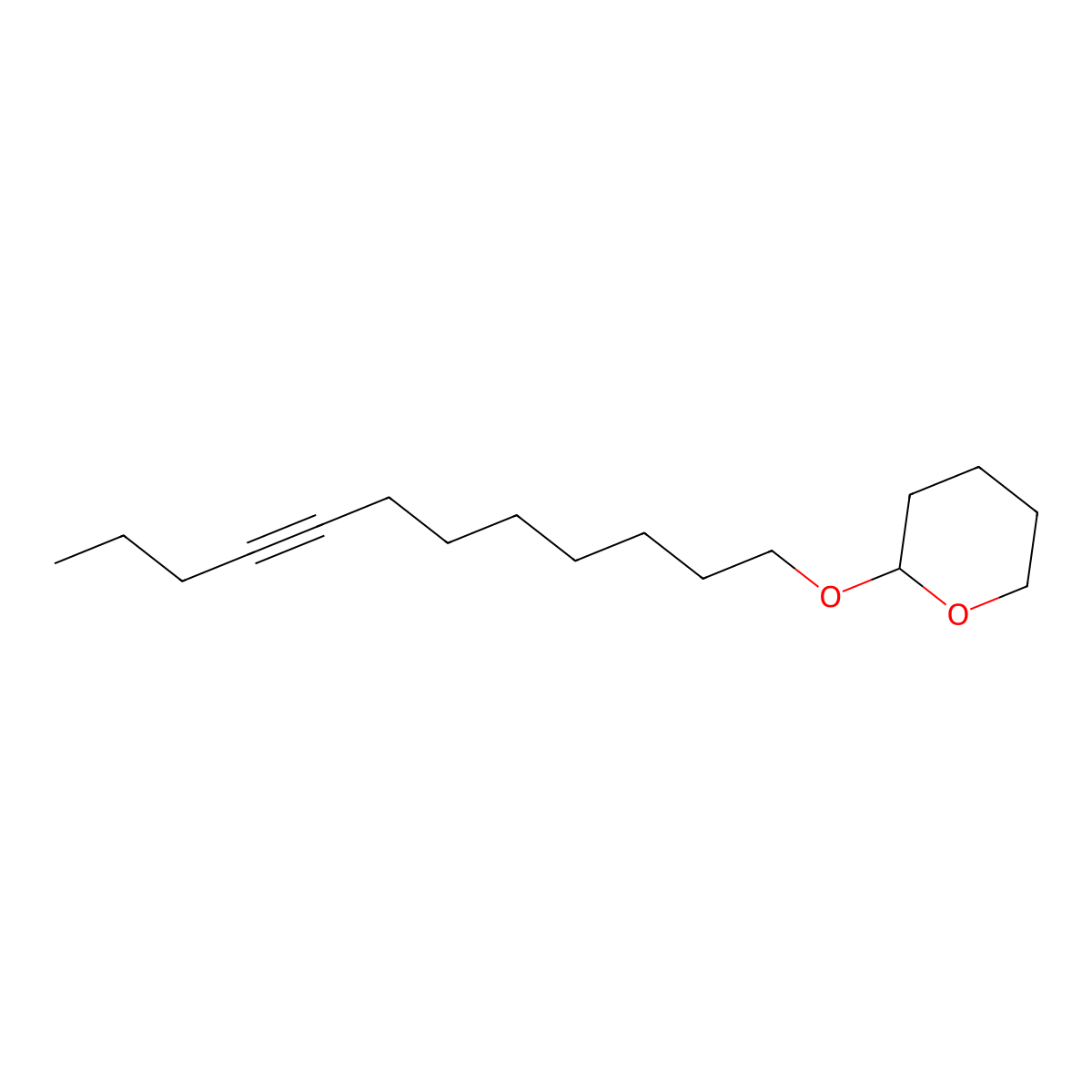 2H-Pyran, 2-(8-dodecyn-1-yloxy)tetrahydro- molecular structure, CAS 64604-68-8