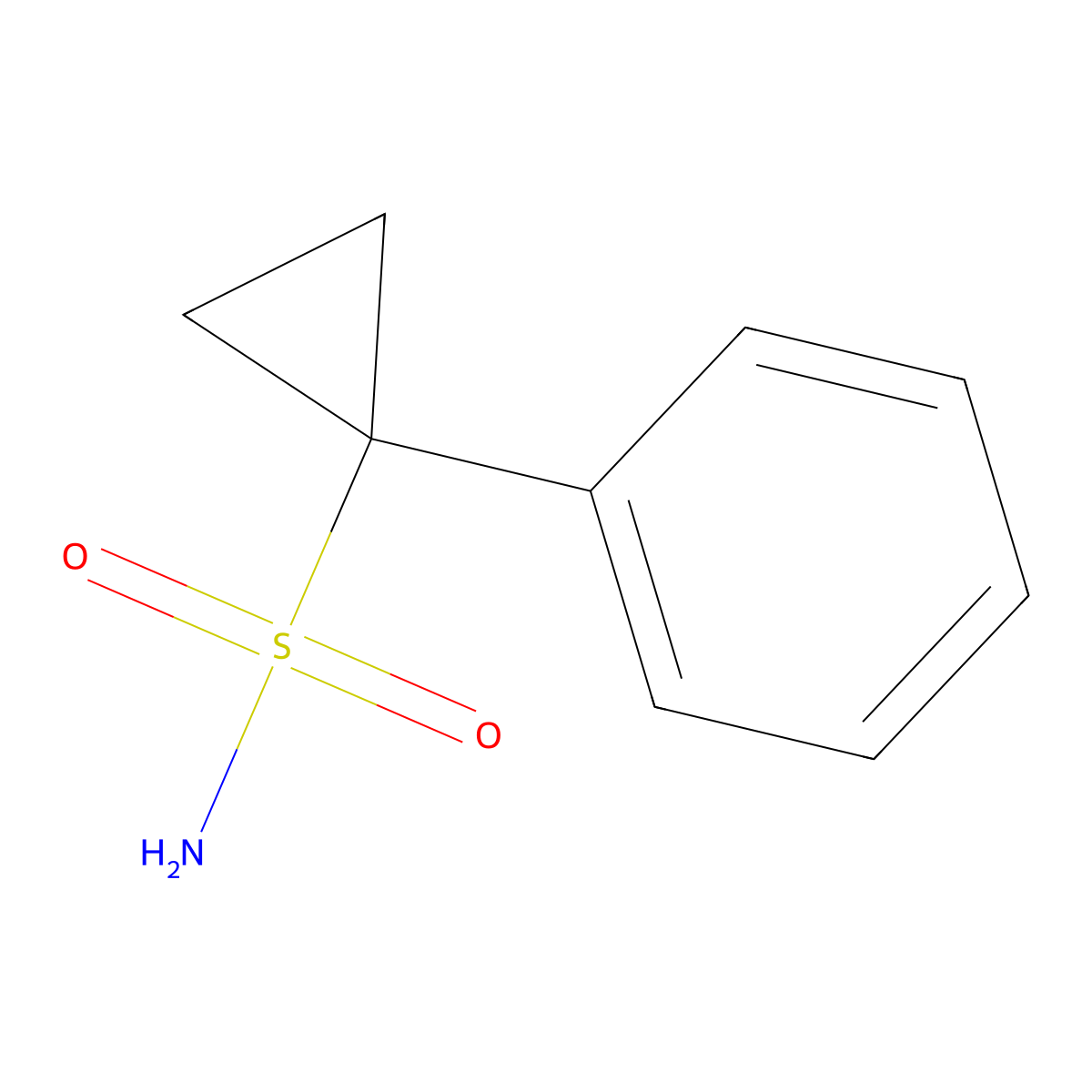 1-Phenylcyclopropane-1-sulfonamide molecular structure, CAS 646051-96-9