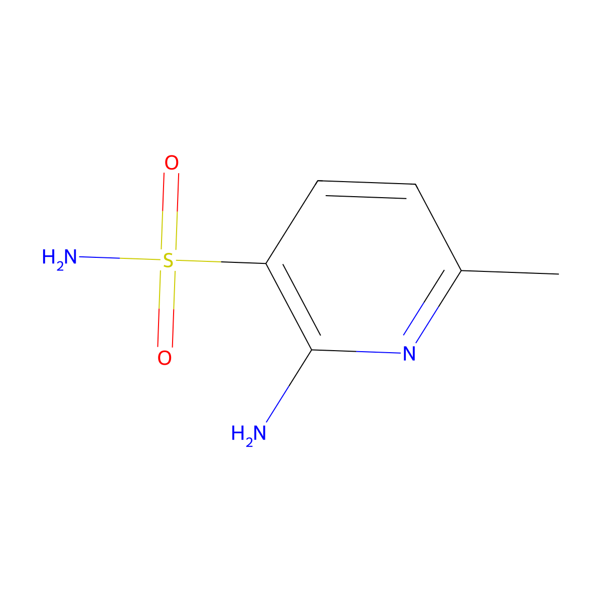 3-Pyridinesulfonamide, 2-amino-6-methyl- molecular structure, CAS 646053-55-6