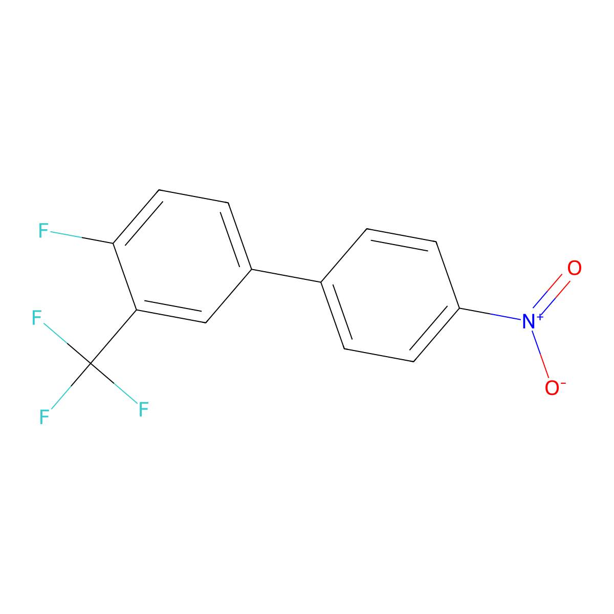 1-Fluoro-4-(4-nitrophenyl)-2-(trifluoromethyl)benzene molecular structure, CAS 646054-51-5