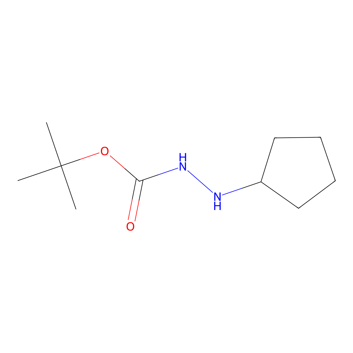 tert-Butyl 2-Cyclopentylhydrazinecarboxylate molecular structure, CAS 646071-31-0