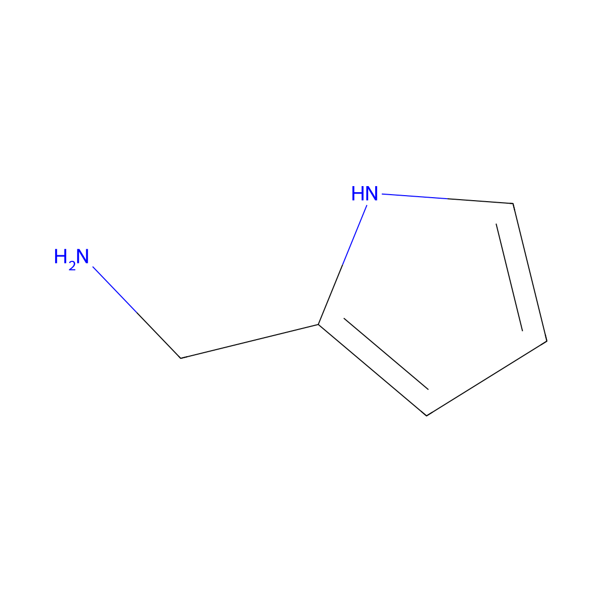 (1H-pyrrol-2-yl)methanamine molecular structure, CAS 64608-72-6