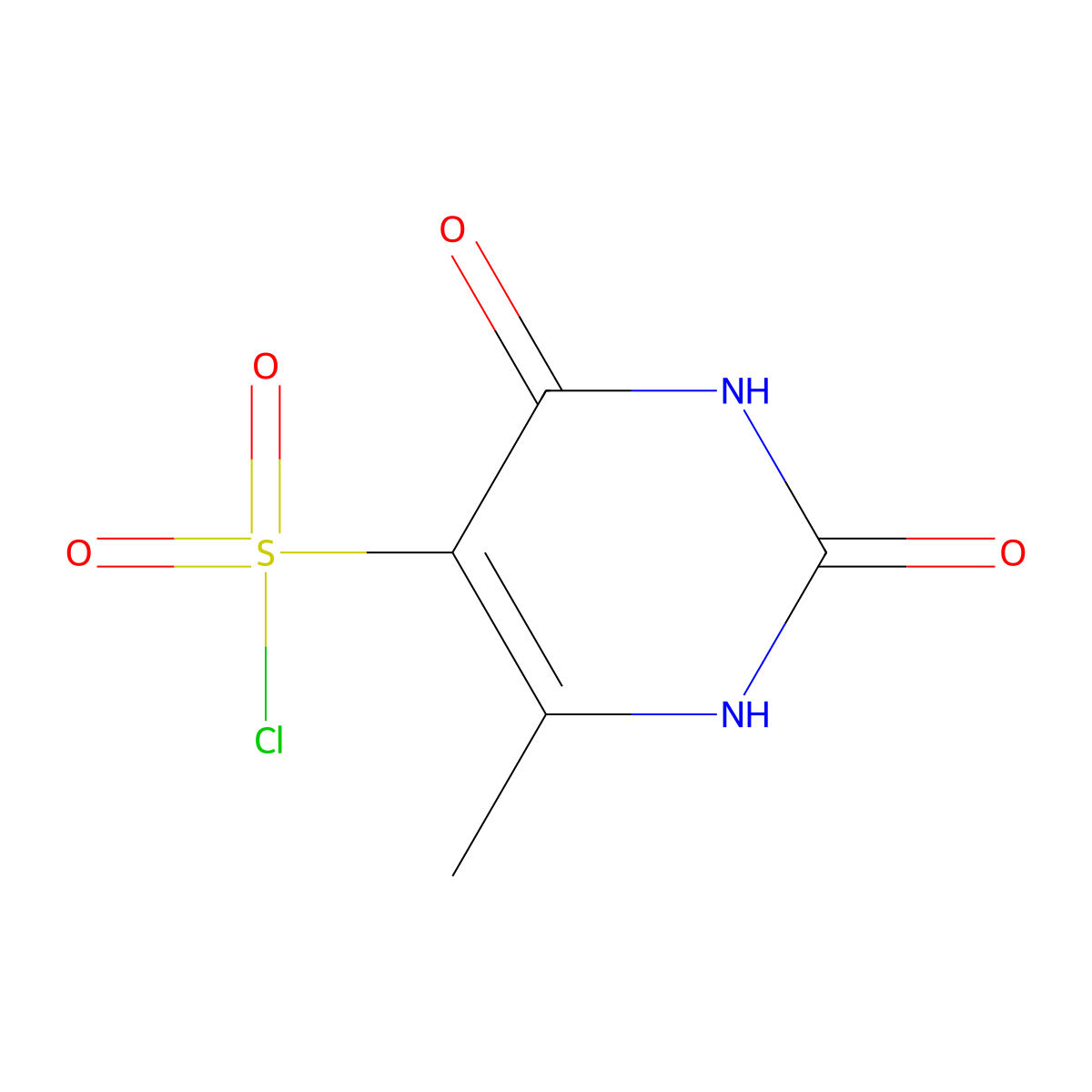 6-Methyl-2,4-dioxo-1,2,3,4-tetrahydropyrimidine-5-sulfonyl chloride molecular structure, CAS 6461-30-9