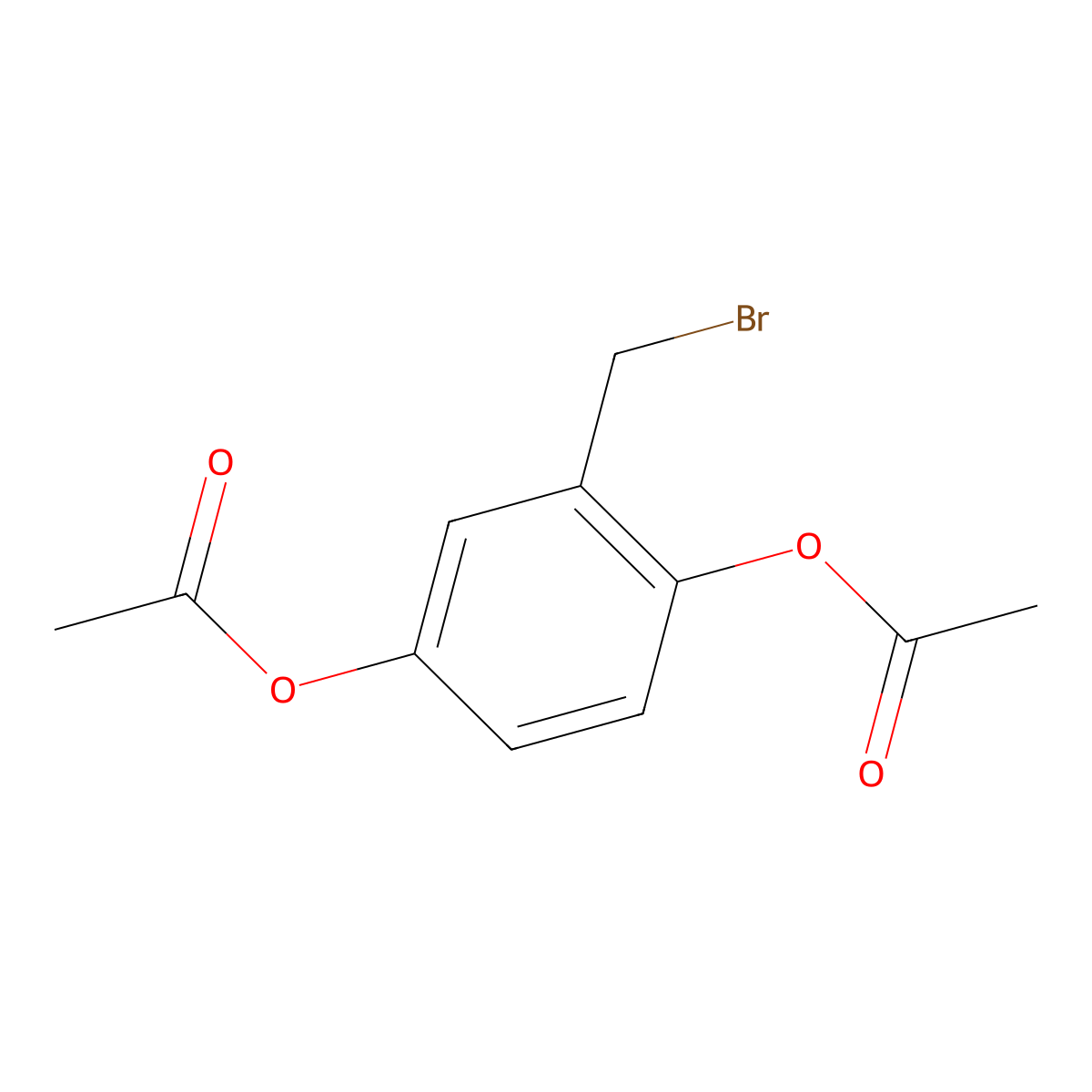 2-(Bromomethyl)-1,4-phenylene diacetate molecular structure, CAS 6461-38-7