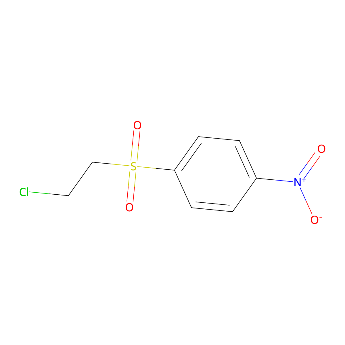 Sulfone, 2-chloroethyl p-nitrophenyl molecular structure, CAS 6461-63-8