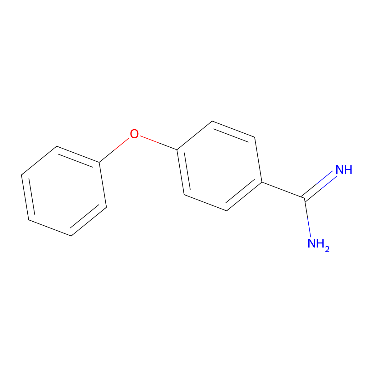 4-Phenoxybenzene-1-carboximidamide molecular structure, CAS 6461-98-9