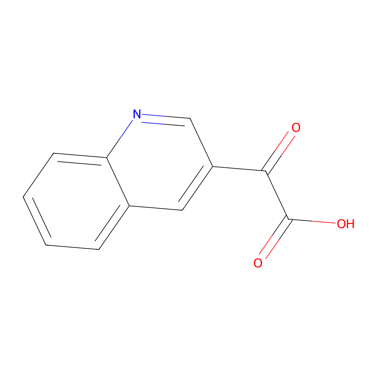 2-Oxo-2-(quinolin-3-yl)acetic acid molecular structure, CAS 64610-91-9