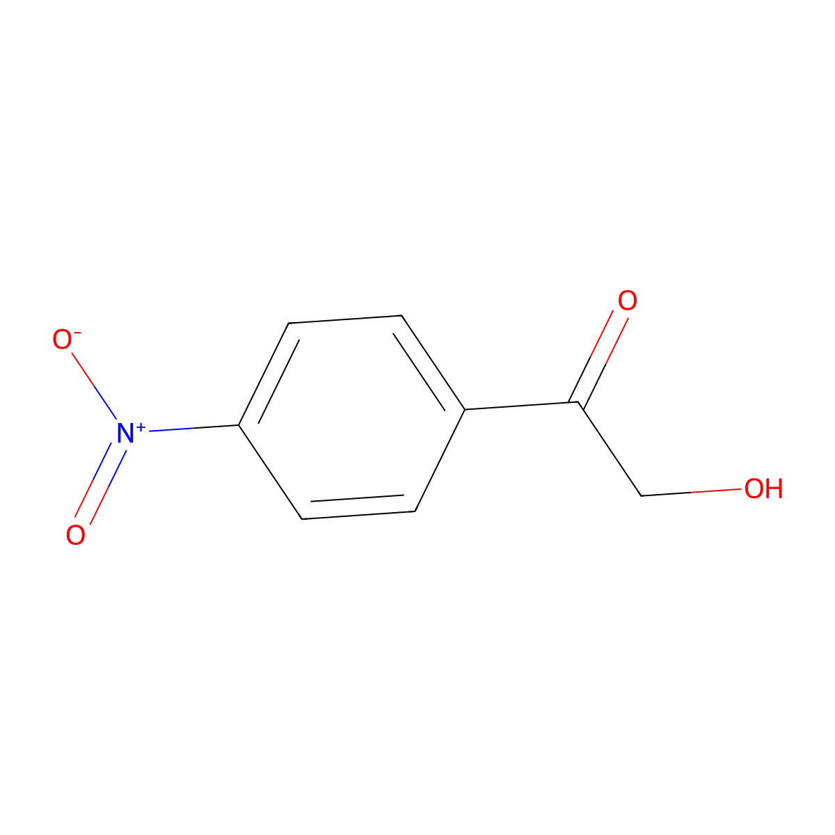 2-Hydroxy-1-(4-nitrophenyl)ethanone molecular structure, CAS 64611-67-2