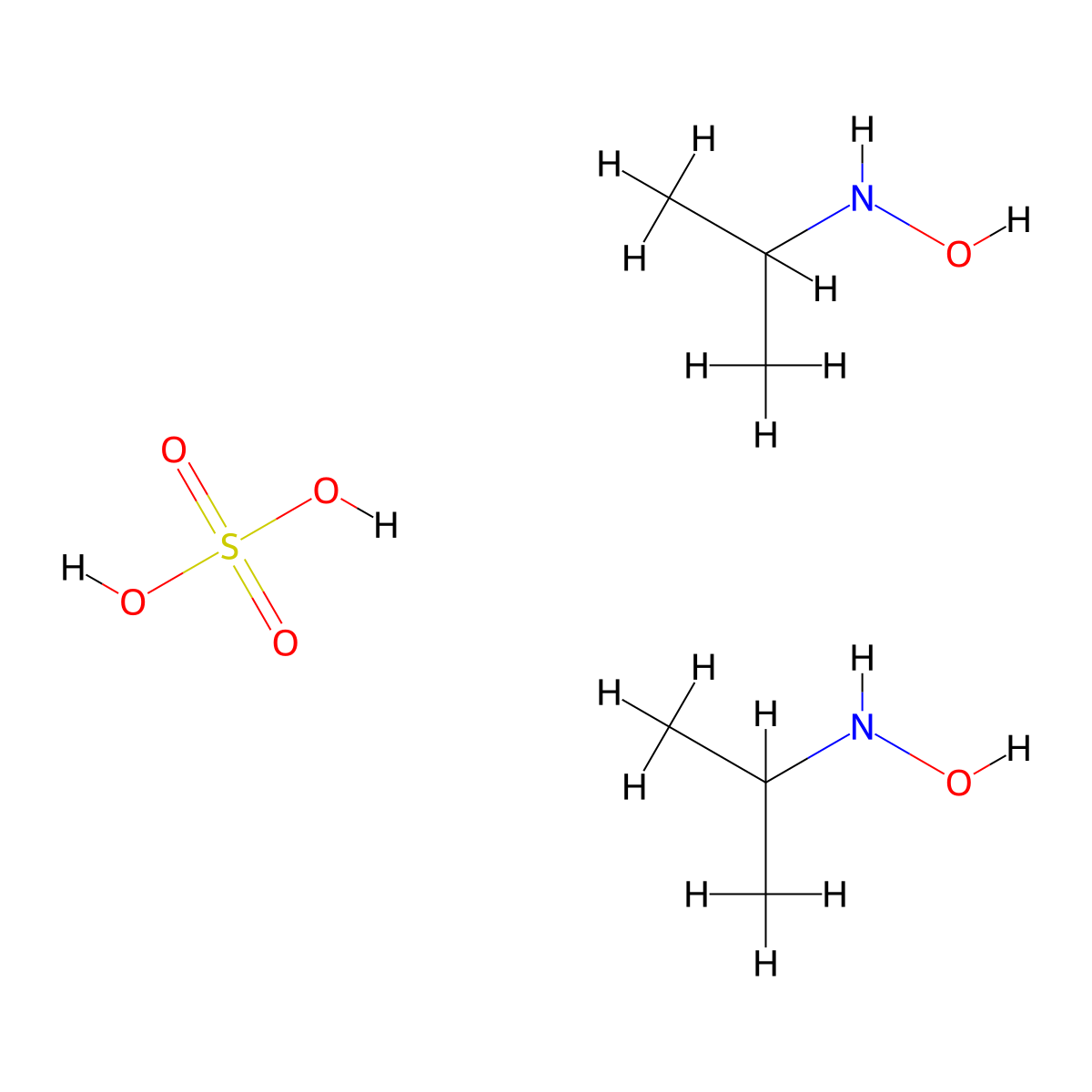 2-Propanamine, N-hydroxy-, sulfate (2:1) molecular structure, CAS 64611-86-5