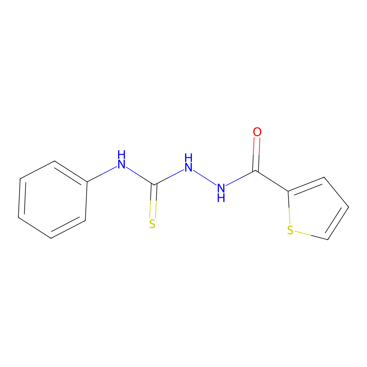 N-phenyl-2-(2-thienylcarbonyl)hydrazinecarbothioamide molecular structure, CAS 64612-84-6