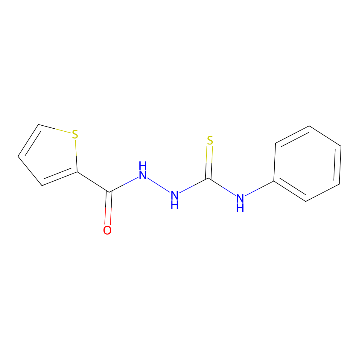 N-phenyl-2-(2-thienylcarbonyl)hydrazinecarbothioamide molecular structure, CAS 64612-84-6