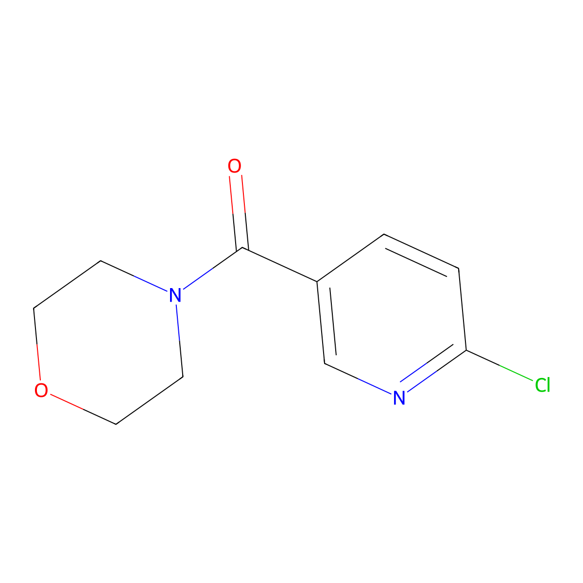 4-(6-Chloropyridine-3-carbonyl)morpholine molecular structure, CAS 64614-49-9