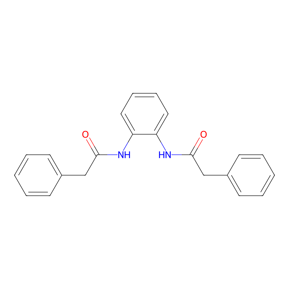2-phenyl-N-{2-[(phenylacetyl)amino]phenyl}acetamide molecular structure, CAS 64615-09-4
