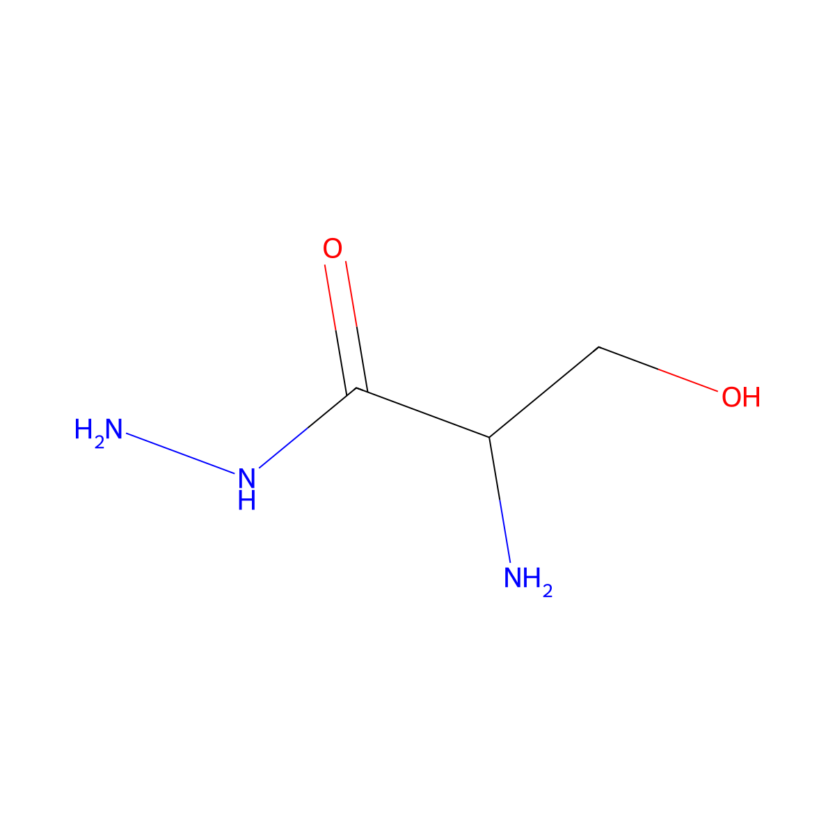 DL-Serine hydrazide molecular structure, CAS 64616-76-8