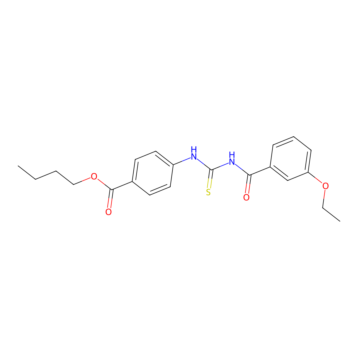 Butyl 4-[(3-ethoxybenzoyl)carbamothioylamino]benzoate molecular structure, CAS 6462-17-5