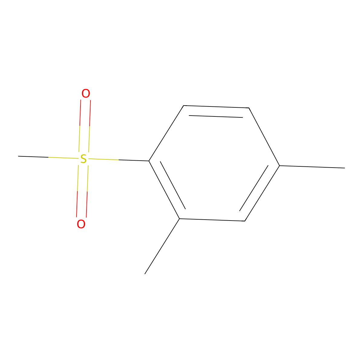 2,4-Dimethyl-1-(methylsulfonyl)benzene molecular structure, CAS 6462-28-8