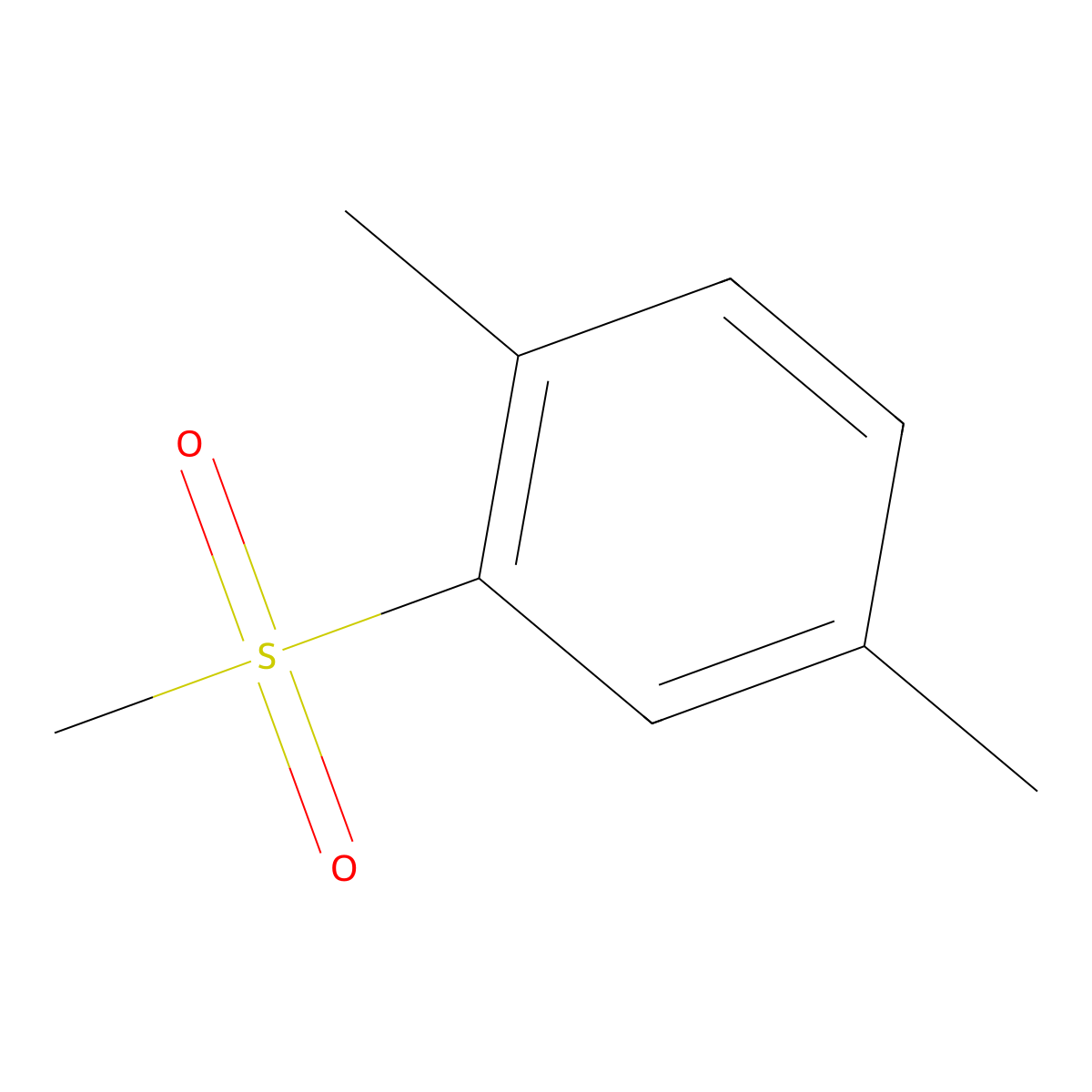 1,4-Dimethyl-2-methylsulfonylbenzene molecular structure, CAS 6462-29-9