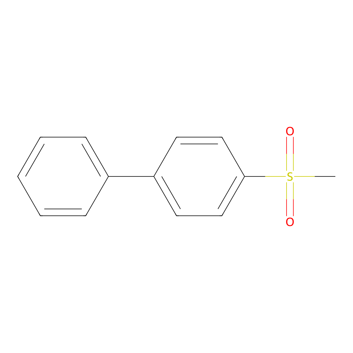 4-Methanesulfonyl-biphenyl molecular structure, CAS 6462-34-6