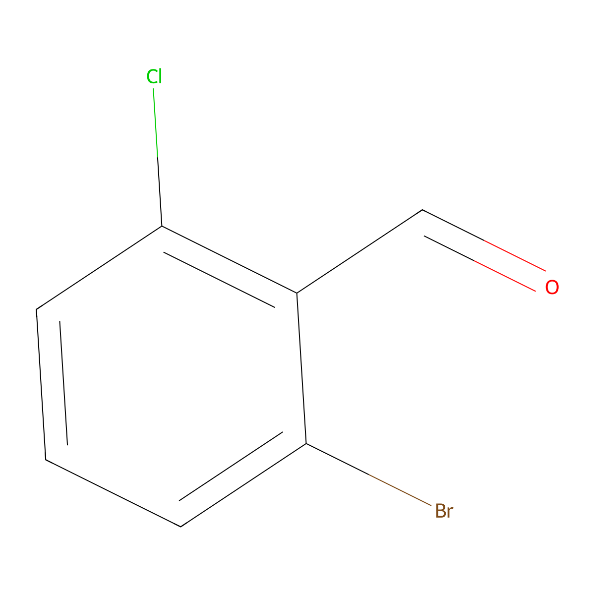 2-Bromo-6-chlorobenzaldehyde molecular structure, CAS 64622-16-8