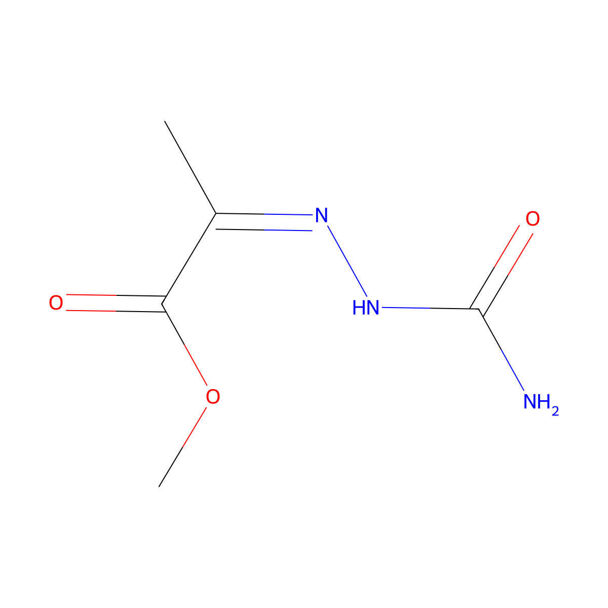 Methyl 2-(2-carbamoylhydrazinylidene)propanoate molecular structure, CAS 64623-69-4