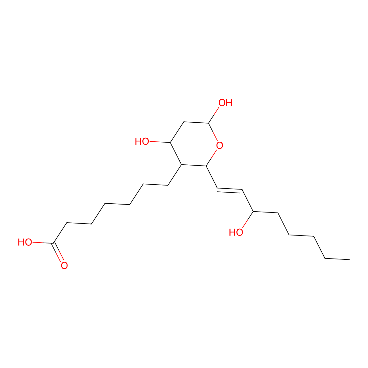 Thromboxane B1 molecular structure, CAS 64626-32-0