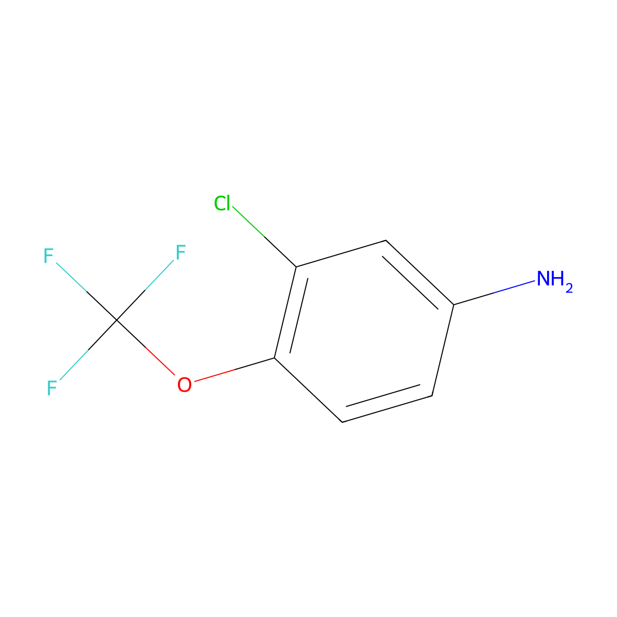 3-Chloro-4-(trifluoromethoxy)aniline molecular structure, CAS 64628-73-5