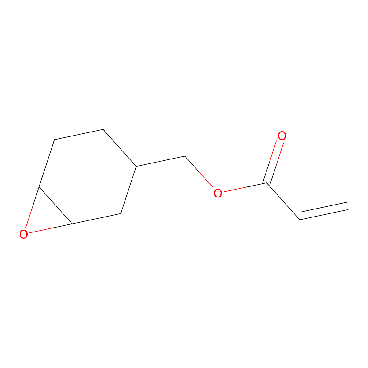 (3,4-Epoxycyclohexyl)methyl Acrylate (stabilized with HQ) molecular structure, CAS 64630-63-3