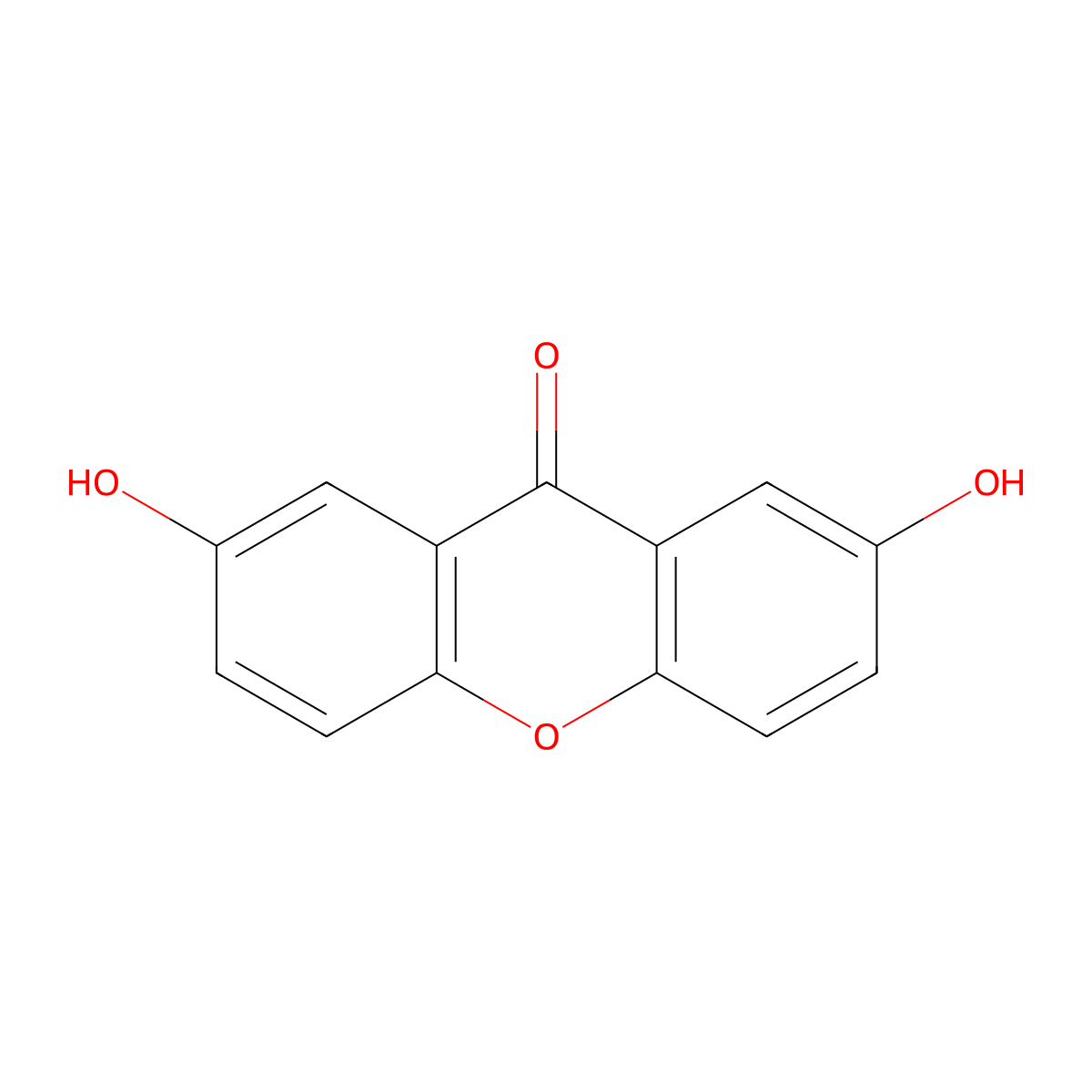 2,7-Dihydroxyxanthen-9-one molecular structure, CAS 64632-72-0