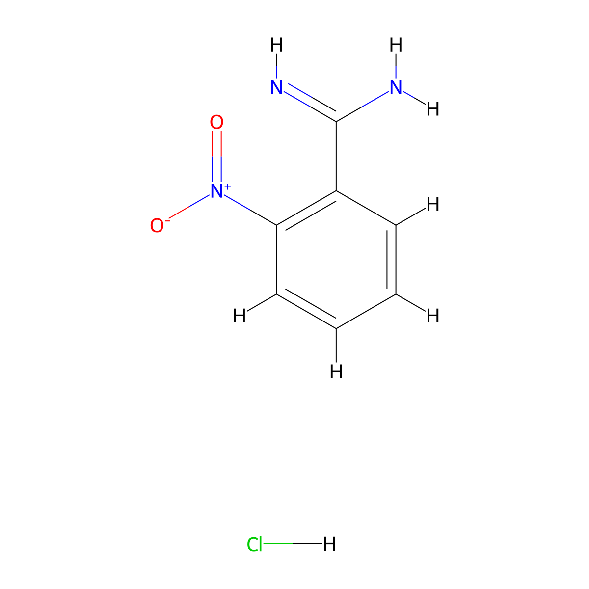 2-Nitrobenzene-1-carboximidamide hydrochloride molecular structure, CAS 64633-88-1