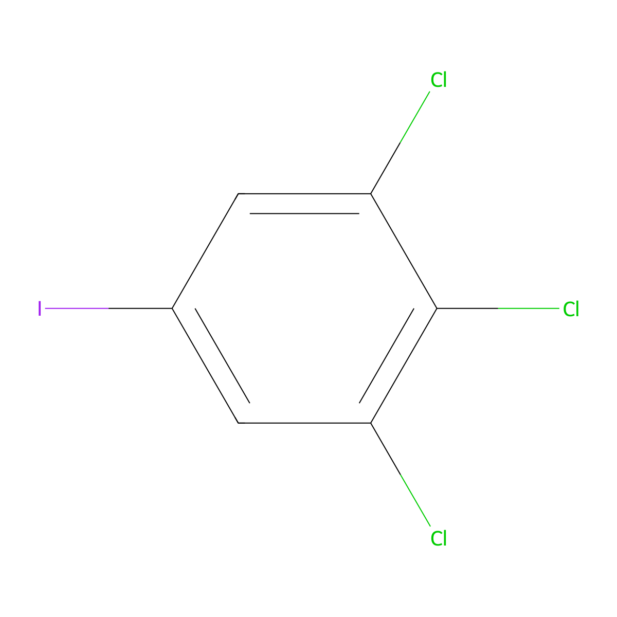 1,2,3-Trichloro-5-iodobenzene molecular structure, CAS 64634-61-3