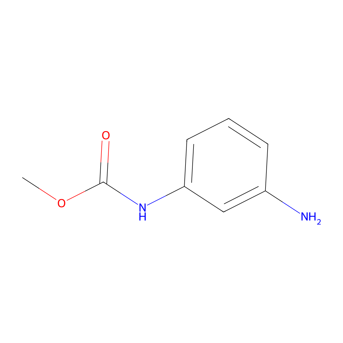 methyl N-(3-aminophenyl)carbamate molecular structure, CAS 6464-98-8