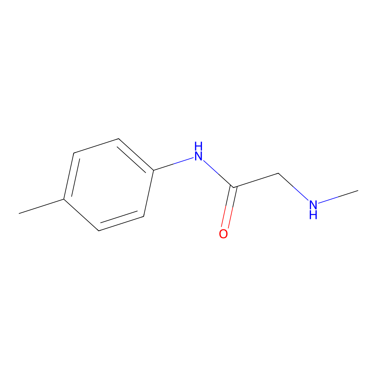 2-(methylamino)-N-(4-methylphenyl)acetamide molecular structure, CAS 64642-17-7