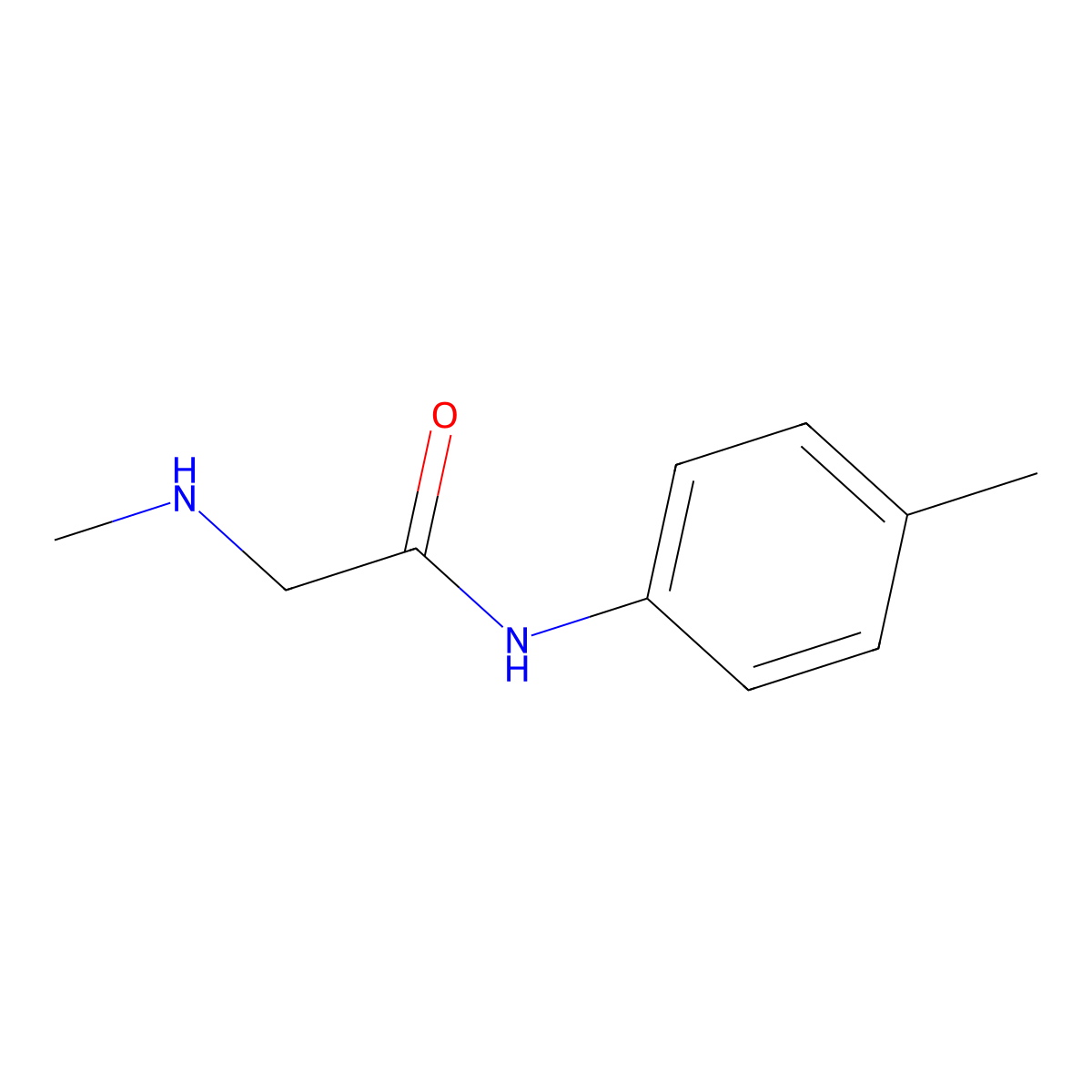 2-(methylamino)-N-(4-methylphenyl)acetamide molecular structure, CAS 64642-17-7