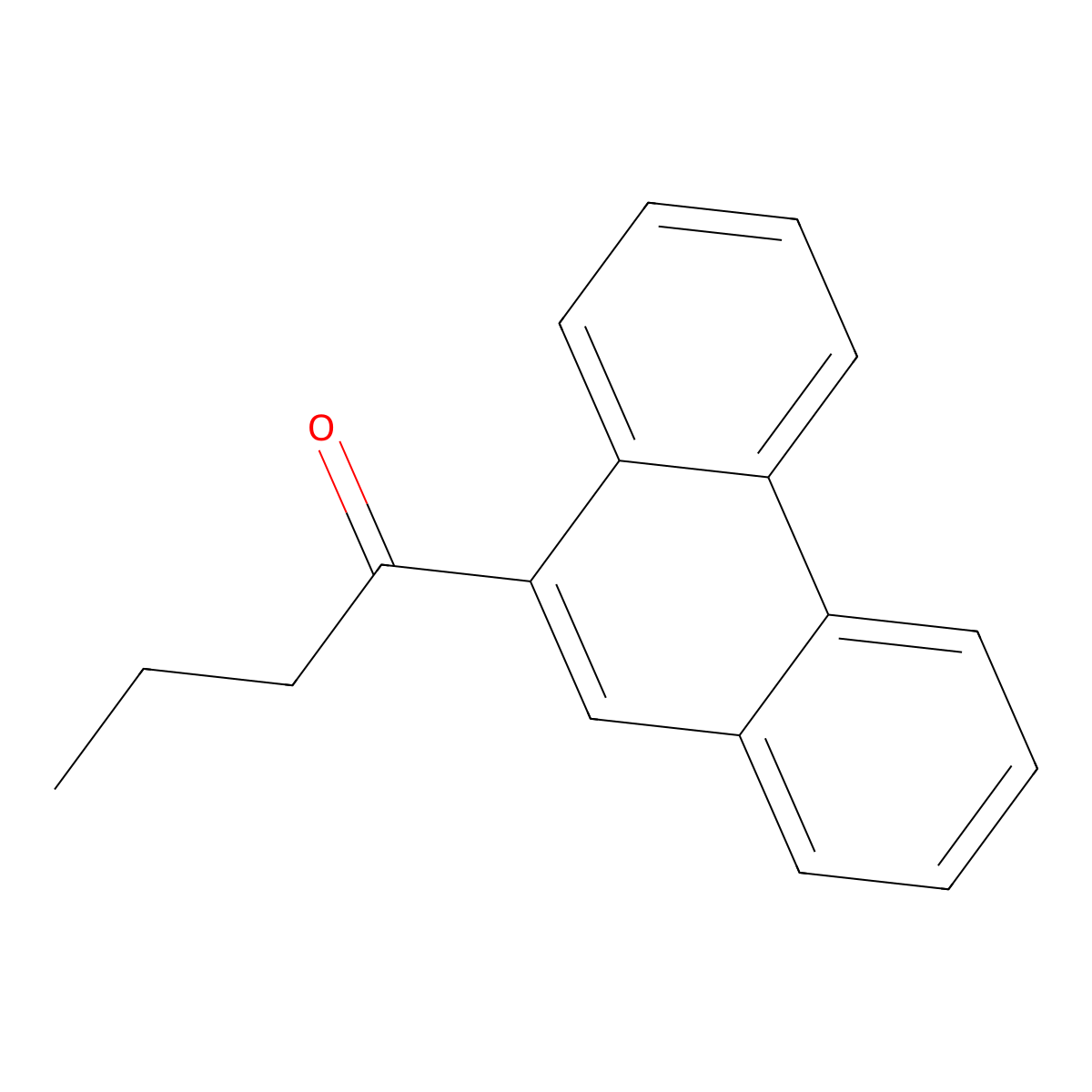 1-Butanone, 1-(9-phenanthrenyl)- molecular structure, CAS 646450-30-8