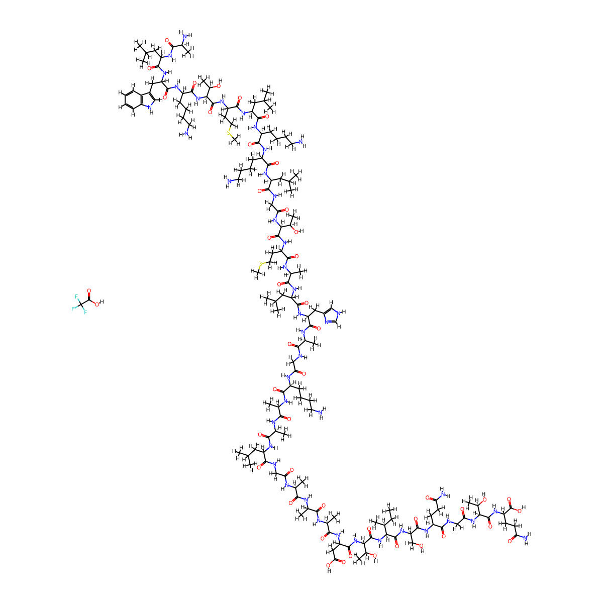 Dermaseptin TFA molecular structure, CAS 646451-06-1