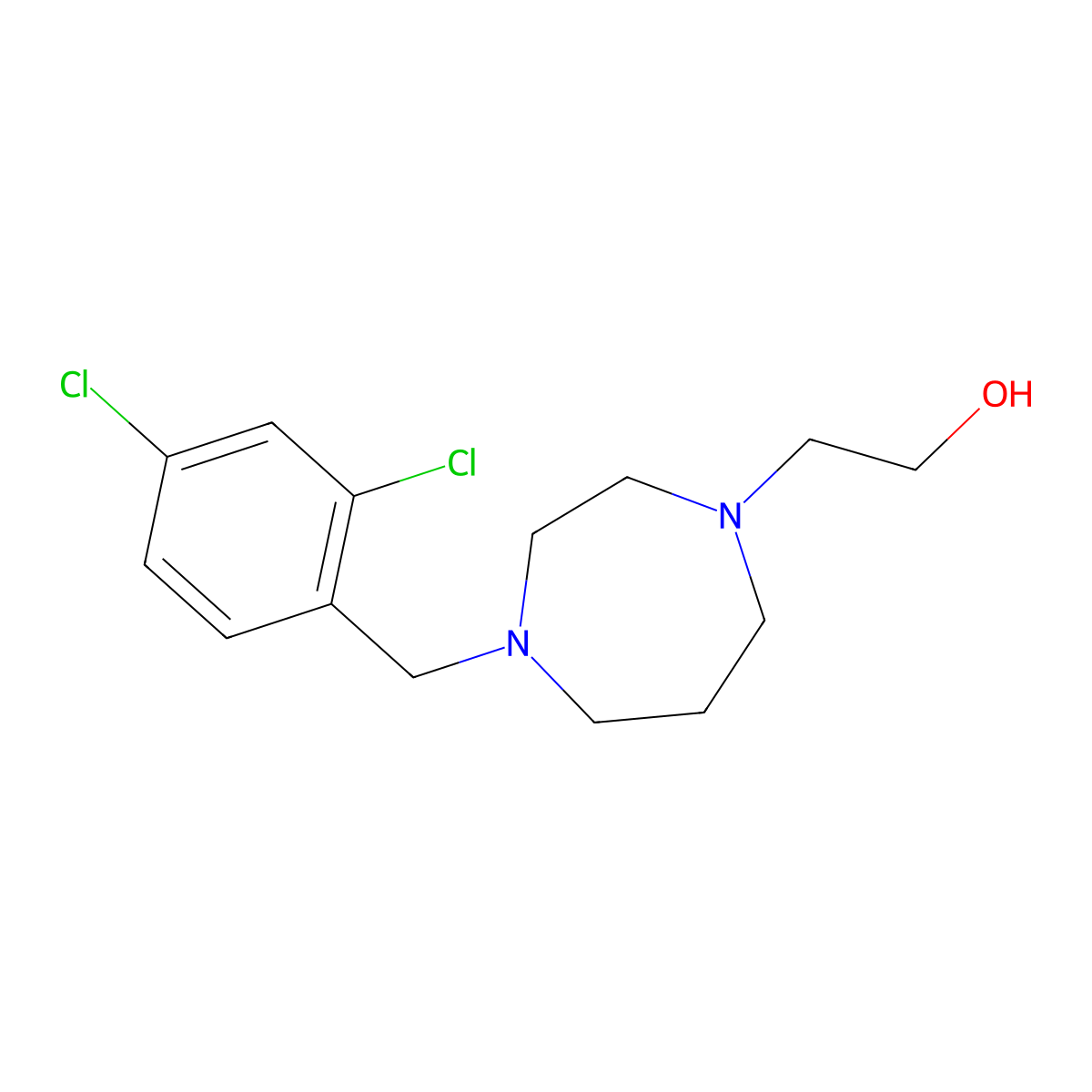 2-[4-(2,4-Dichlorobenzyl)-1,4-diazepan-1-yl]ethan-1-ol molecular structure, CAS 646455-64-3