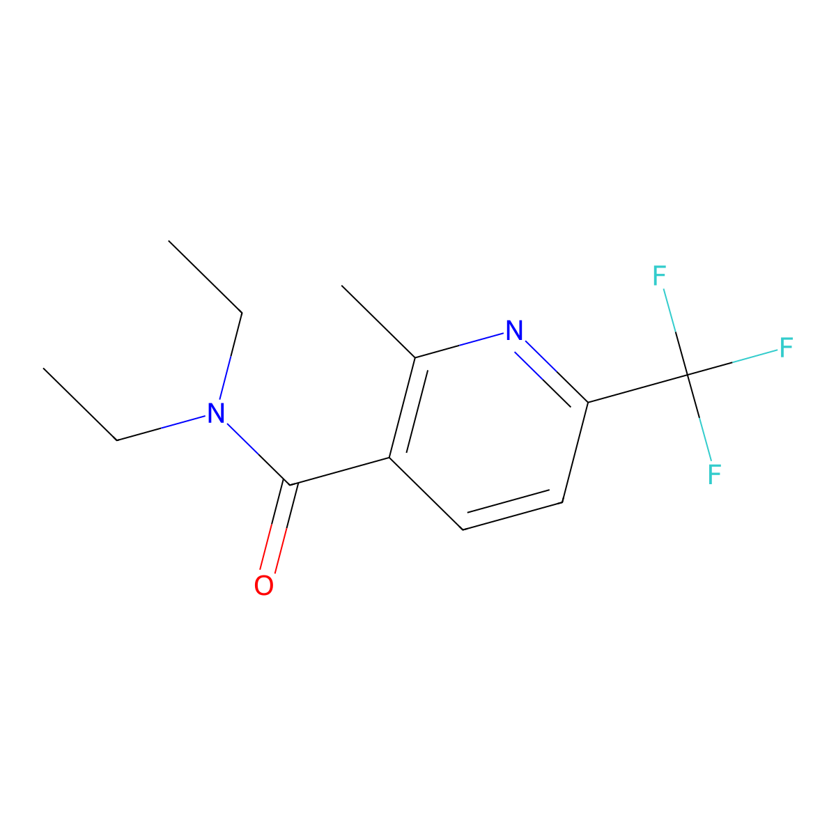 N,N-diethyl-2-methyl-6-(trifluoromethyl)nicotinamide molecular structure, CAS 646455-72-3