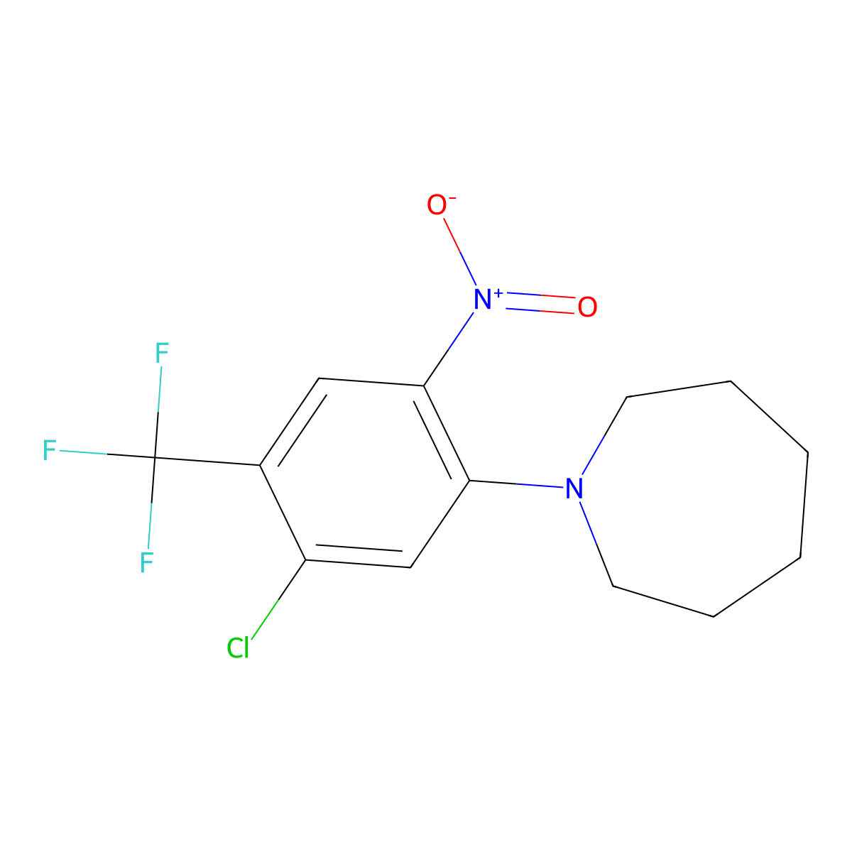1-[5-Chloro-2-nitro-4-(trifluoromethyl)phenyl]azepane molecular structure, CAS 646456-34-0