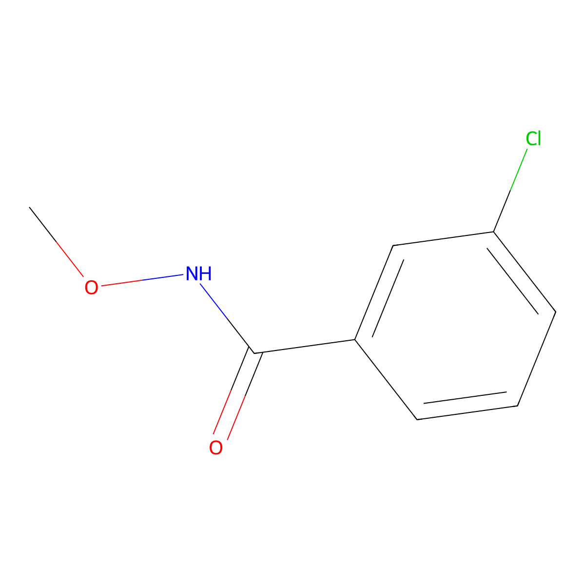 3-chloro-N-methoxybenzamide molecular structure, CAS 64648-18-6